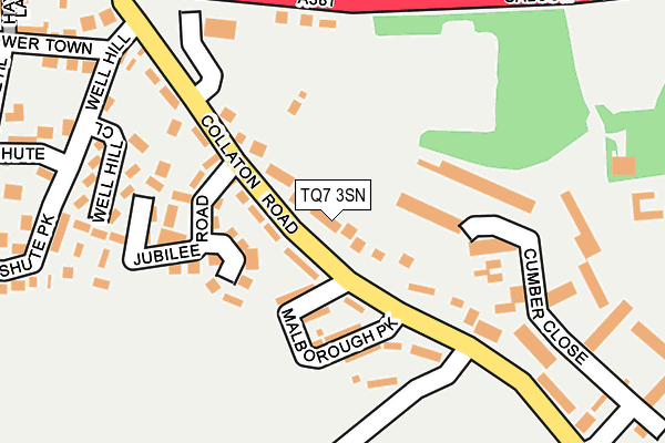 TQ7 3SN map - OS OpenMap – Local (Ordnance Survey)