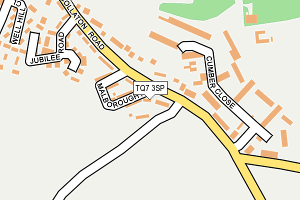 TQ7 3SP map - OS OpenMap – Local (Ordnance Survey)