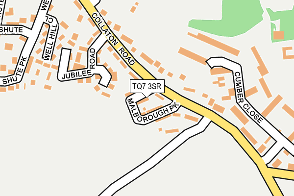 TQ7 3SR map - OS OpenMap – Local (Ordnance Survey)