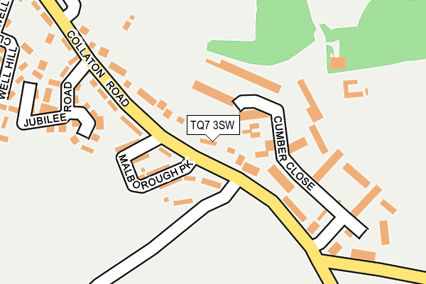 TQ7 3SW map - OS OpenMap – Local (Ordnance Survey)