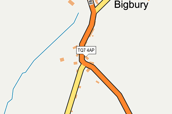 TQ7 4AP map - OS OpenMap – Local (Ordnance Survey)