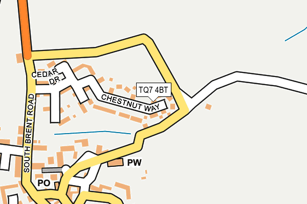 TQ7 4BT map - OS OpenMap – Local (Ordnance Survey)