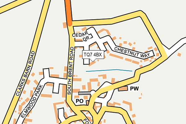 TQ7 4BX map - OS OpenMap – Local (Ordnance Survey)