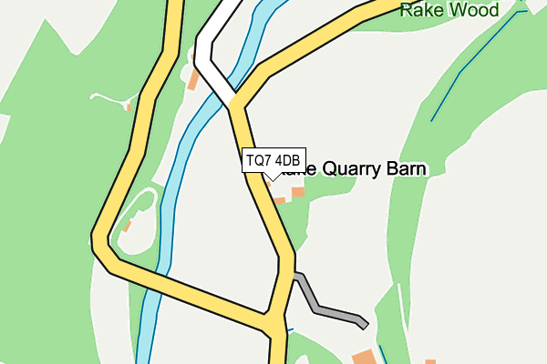 TQ7 4DB map - OS OpenMap – Local (Ordnance Survey)