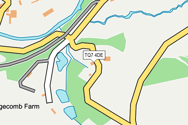 TQ7 4DE map - OS OpenMap – Local (Ordnance Survey)