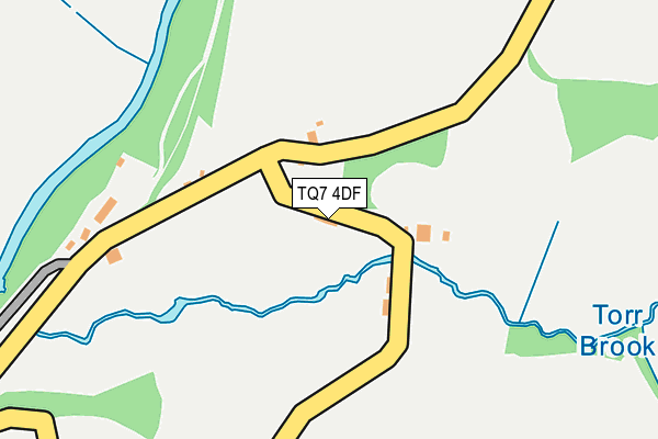 TQ7 4DF map - OS OpenMap – Local (Ordnance Survey)