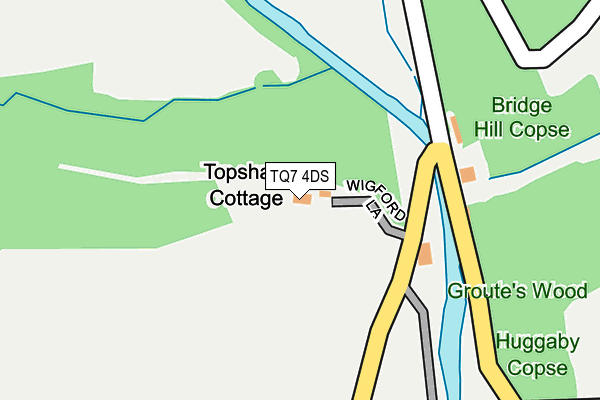 TQ7 4DS map - OS OpenMap – Local (Ordnance Survey)