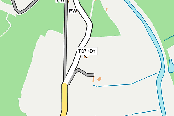 TQ7 4DY map - OS OpenMap – Local (Ordnance Survey)
