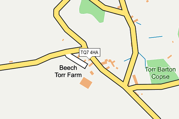 TQ7 4HA map - OS OpenMap – Local (Ordnance Survey)