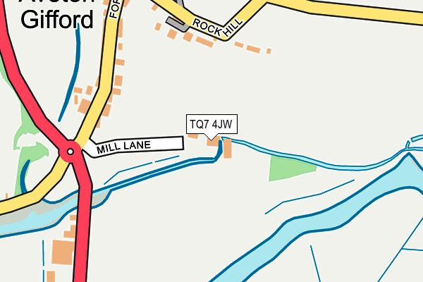 TQ7 4JW map - OS OpenMap – Local (Ordnance Survey)