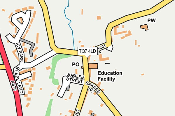 TQ7 4LD map - OS OpenMap – Local (Ordnance Survey)