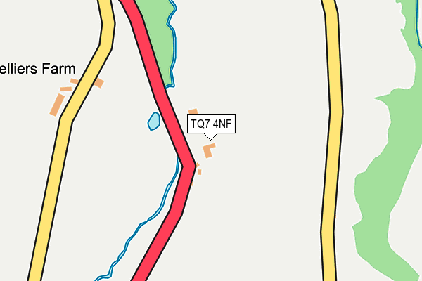 TQ7 4NF map - OS OpenMap – Local (Ordnance Survey)