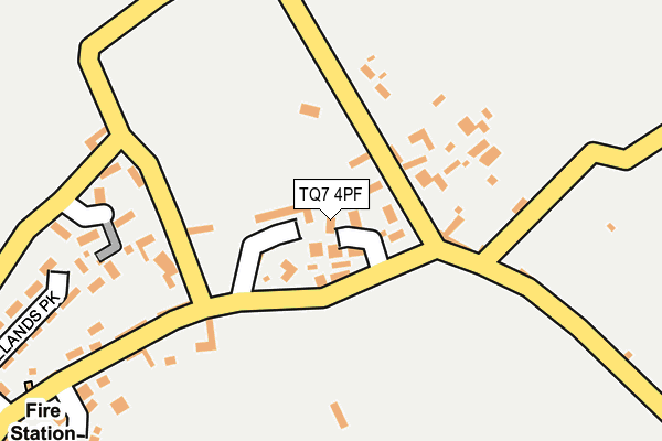 TQ7 4PF map - OS OpenMap – Local (Ordnance Survey)