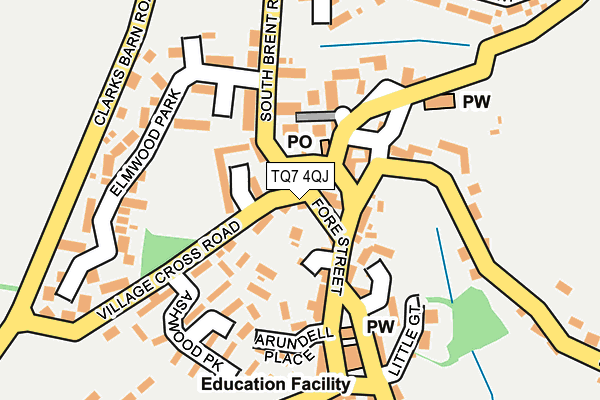 TQ7 4QJ map - OS OpenMap – Local (Ordnance Survey)