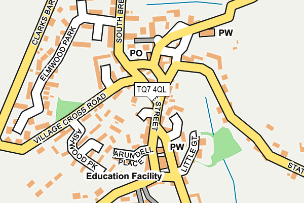 TQ7 4QL map - OS OpenMap – Local (Ordnance Survey)