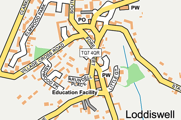 TQ7 4QR map - OS OpenMap – Local (Ordnance Survey)