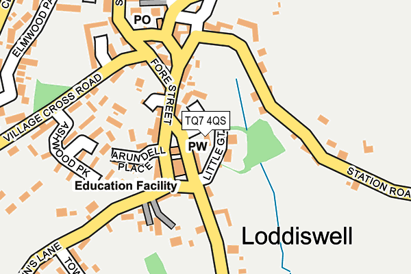 TQ7 4QS map - OS OpenMap – Local (Ordnance Survey)