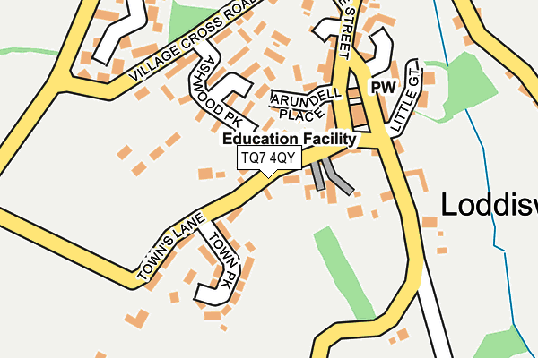 TQ7 4QY map - OS OpenMap – Local (Ordnance Survey)