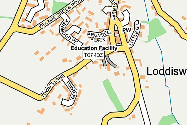 TQ7 4QZ map - OS OpenMap – Local (Ordnance Survey)