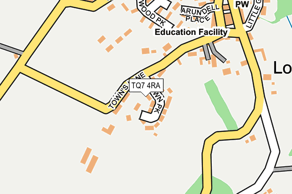 TQ7 4RA map - OS OpenMap – Local (Ordnance Survey)