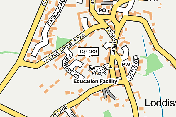 TQ7 4RG map - OS OpenMap – Local (Ordnance Survey)
