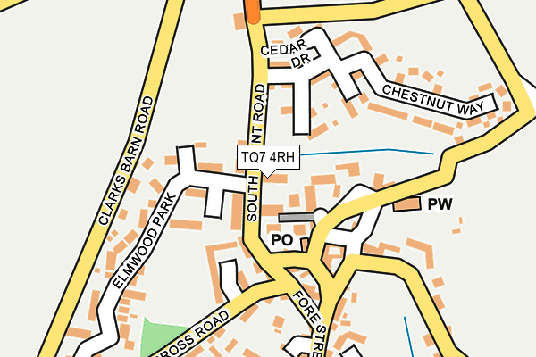TQ7 4RH map - OS OpenMap – Local (Ordnance Survey)