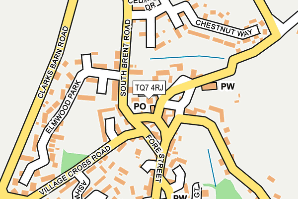 TQ7 4RJ map - OS OpenMap – Local (Ordnance Survey)