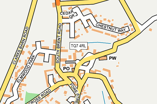 TQ7 4RL map - OS OpenMap – Local (Ordnance Survey)