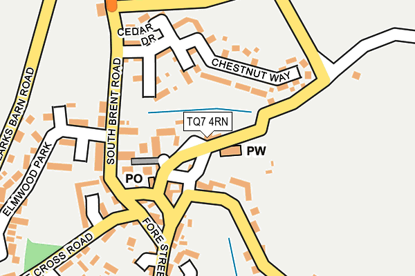 TQ7 4RN map - OS OpenMap – Local (Ordnance Survey)