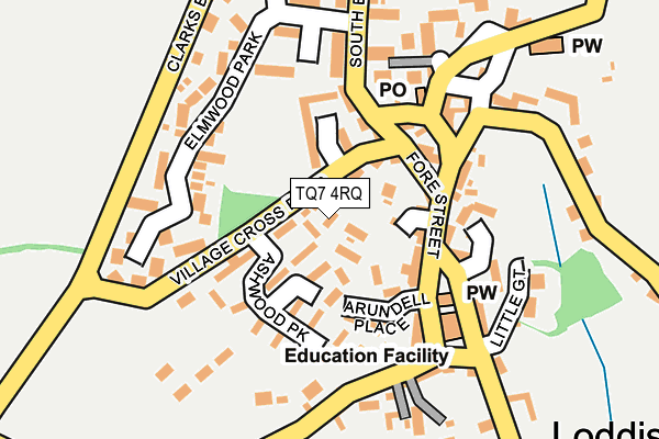TQ7 4RQ map - OS OpenMap – Local (Ordnance Survey)