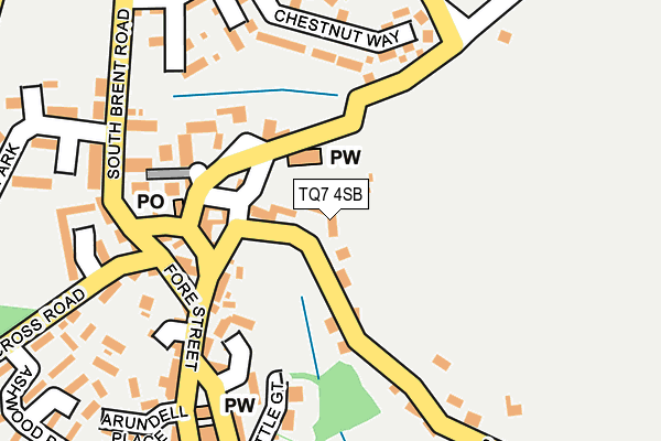 TQ7 4SB map - OS OpenMap – Local (Ordnance Survey)