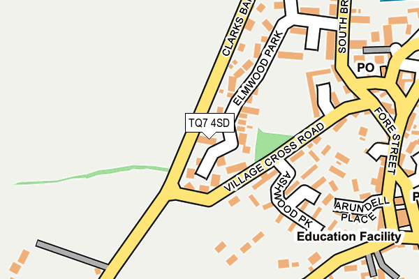 TQ7 4SD map - OS OpenMap – Local (Ordnance Survey)