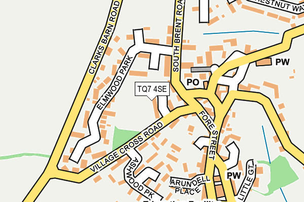 TQ7 4SE map - OS OpenMap – Local (Ordnance Survey)