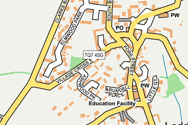 TQ7 4SG map - OS OpenMap – Local (Ordnance Survey)
