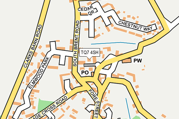TQ7 4SH map - OS OpenMap – Local (Ordnance Survey)