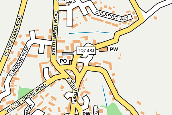 TQ7 4SJ map - OS OpenMap – Local (Ordnance Survey)