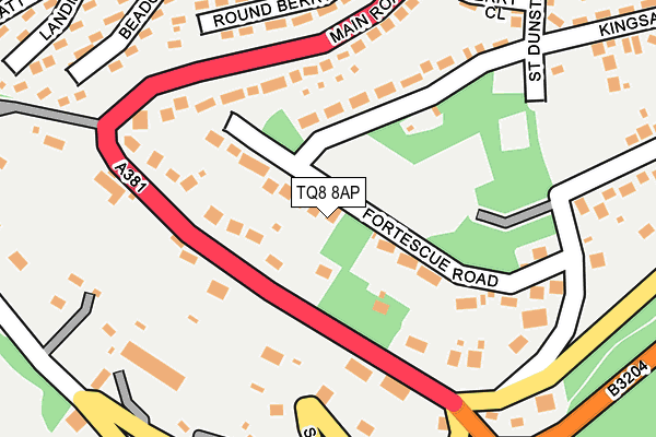 TQ8 8AP map - OS OpenMap – Local (Ordnance Survey)