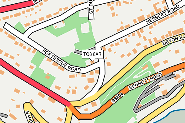 TQ8 8AR map - OS OpenMap – Local (Ordnance Survey)