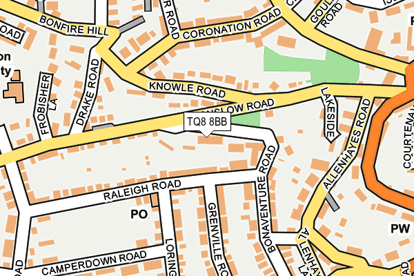TQ8 8BB map - OS OpenMap – Local (Ordnance Survey)