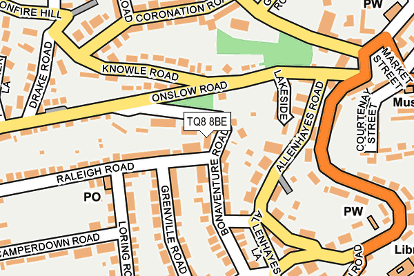 TQ8 8BE map - OS OpenMap – Local (Ordnance Survey)