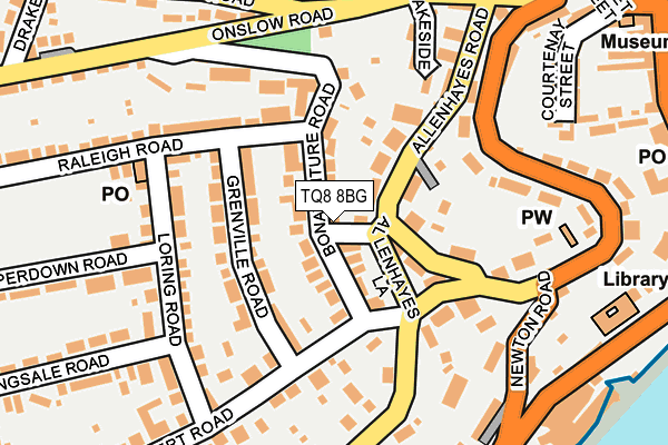 TQ8 8BG map - OS OpenMap – Local (Ordnance Survey)