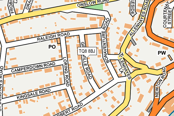 TQ8 8BJ map - OS OpenMap – Local (Ordnance Survey)