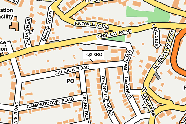 TQ8 8BQ map - OS OpenMap – Local (Ordnance Survey)