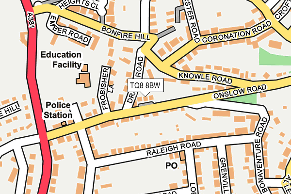 TQ8 8BW map - OS OpenMap – Local (Ordnance Survey)