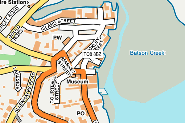 TQ8 8BZ map - OS OpenMap – Local (Ordnance Survey)