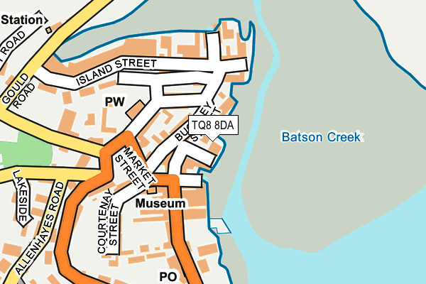 TQ8 8DA map - OS OpenMap – Local (Ordnance Survey)