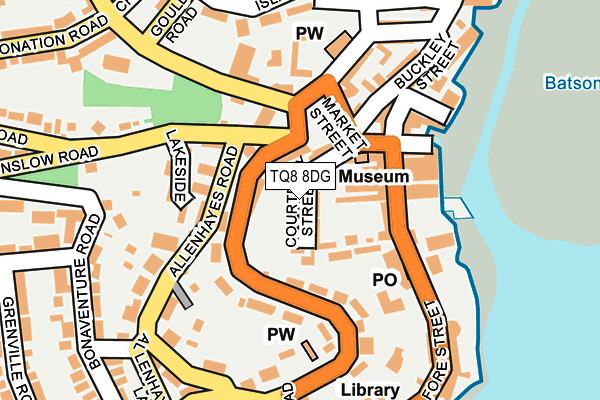 TQ8 8DG map - OS OpenMap – Local (Ordnance Survey)