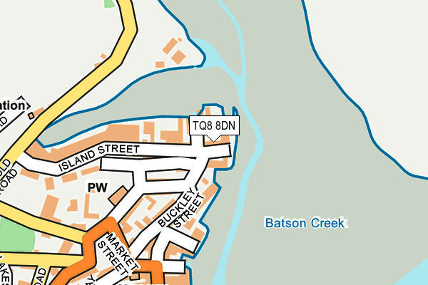 TQ8 8DN map - OS OpenMap – Local (Ordnance Survey)