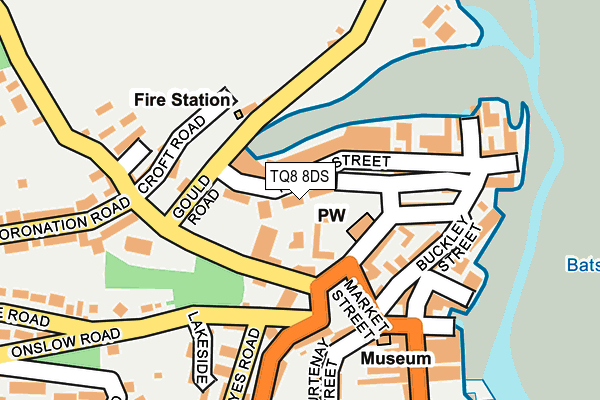 TQ8 8DS map - OS OpenMap – Local (Ordnance Survey)