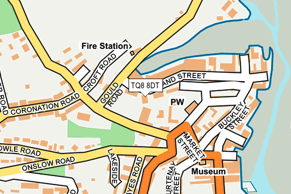TQ8 8DT map - OS OpenMap – Local (Ordnance Survey)